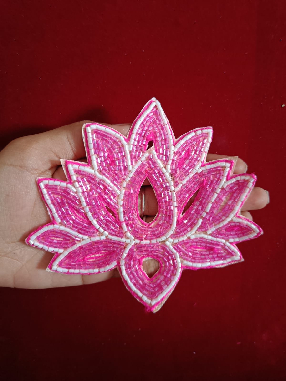 Lotus Buti Patches With Hole - 5pc