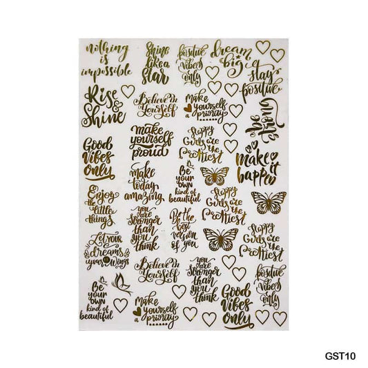 Gold Metal Sticker A4 (GST10)