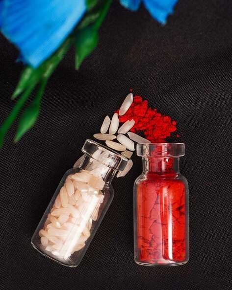 Roli Chawal Glass Bottles - 10pc