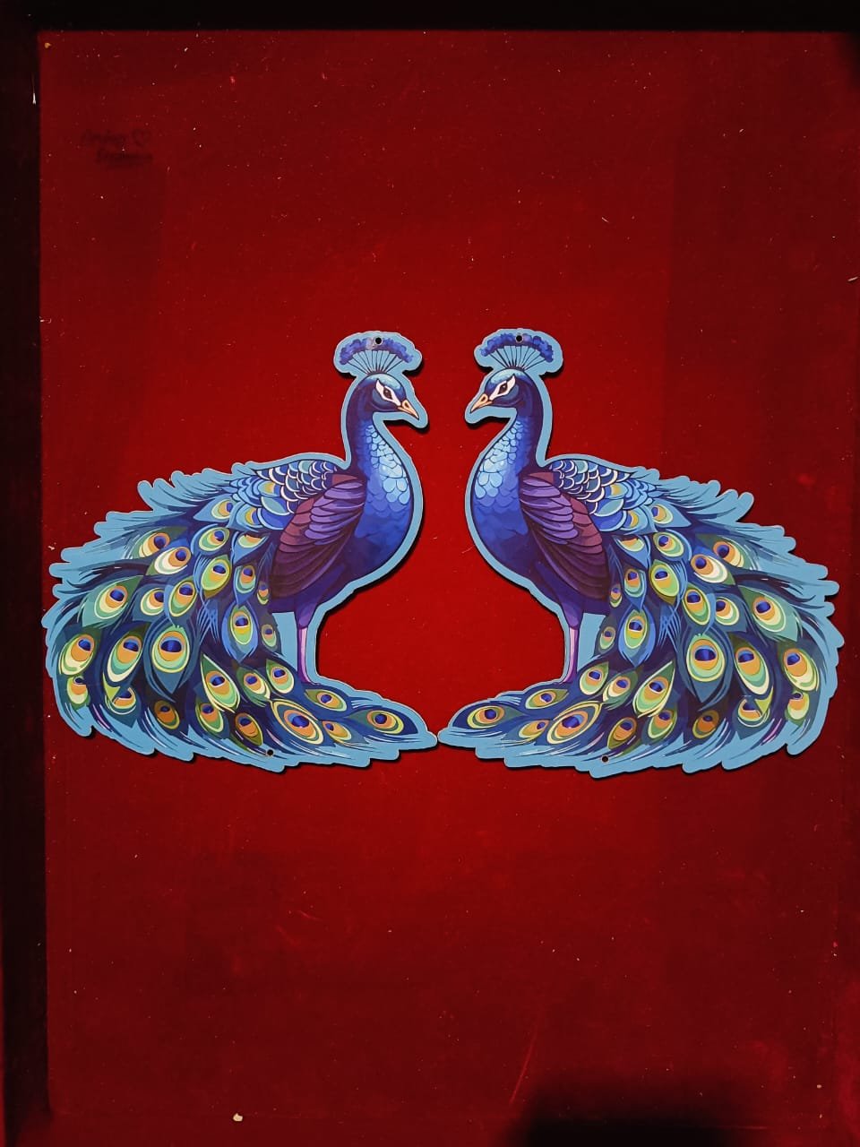 Peacock MDF Cut Out (6inch) - 1pair