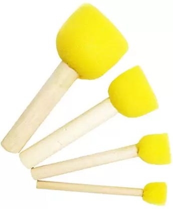 Round Sponge Brush Set - 4pc