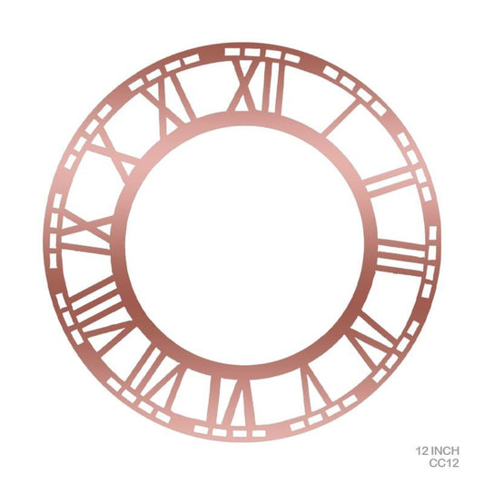 Acrylic Clock Copper - 12 Roman (CC12)
