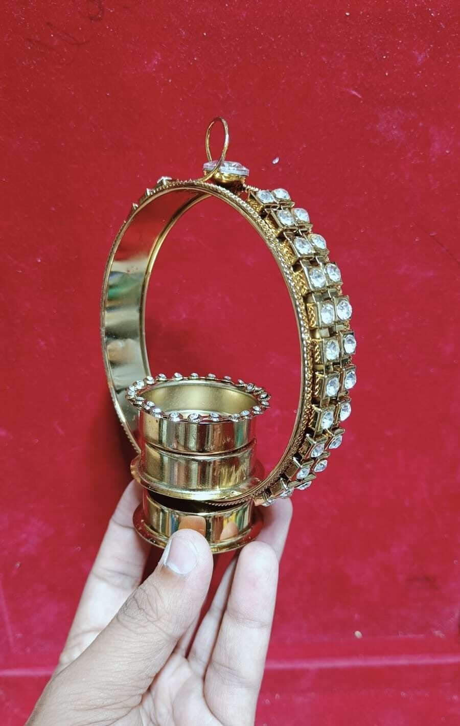 Crystal Hanging with T Light Holder (Single Piece)