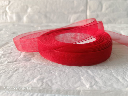 Dark Pink Organza Ribbon – 1/2inch