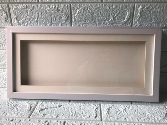 Shadow Glass Frame with Mount – 18*8 inch (White)