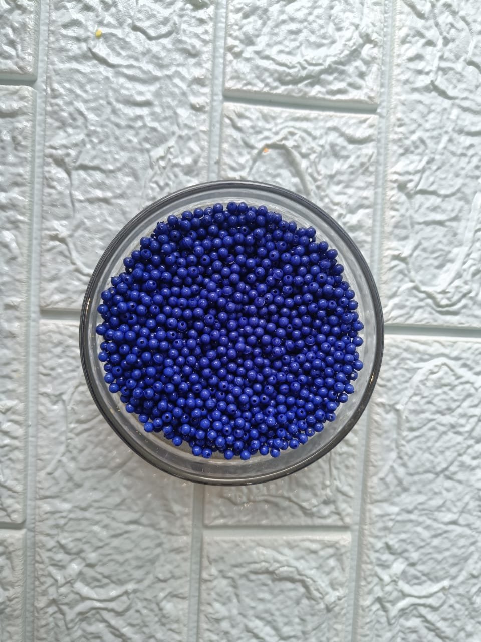 Moti /Pearls /Beads - Navy Blue (100gm) - 4mm