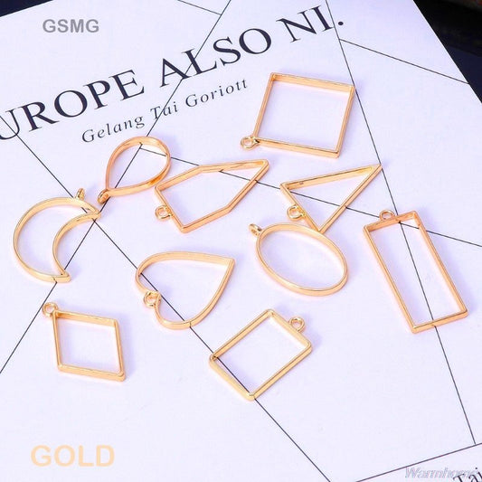 Bezels Mix Shape Set Gold (GSMG) - 10pcs