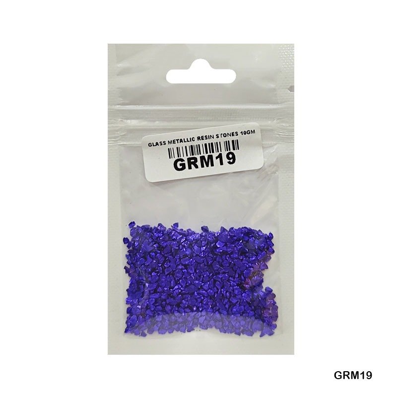 Glass Metallic Resin Stones - 10gm (GRM19)