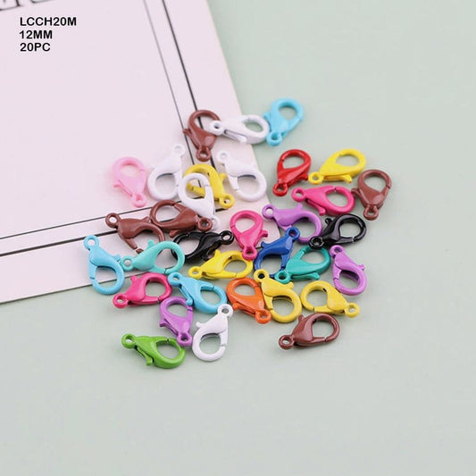Lobster Clasps Claw Hooks Multi (LCCH20GM) - 12MM