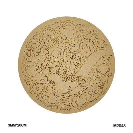 MDF Cutout Mandala Engrave (M2048) – 20CM