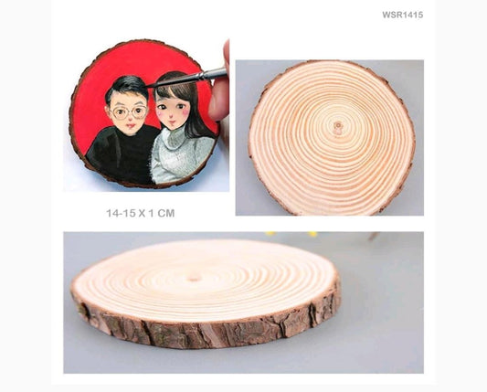 Wooden Slice Circle - 14-15*1 CM