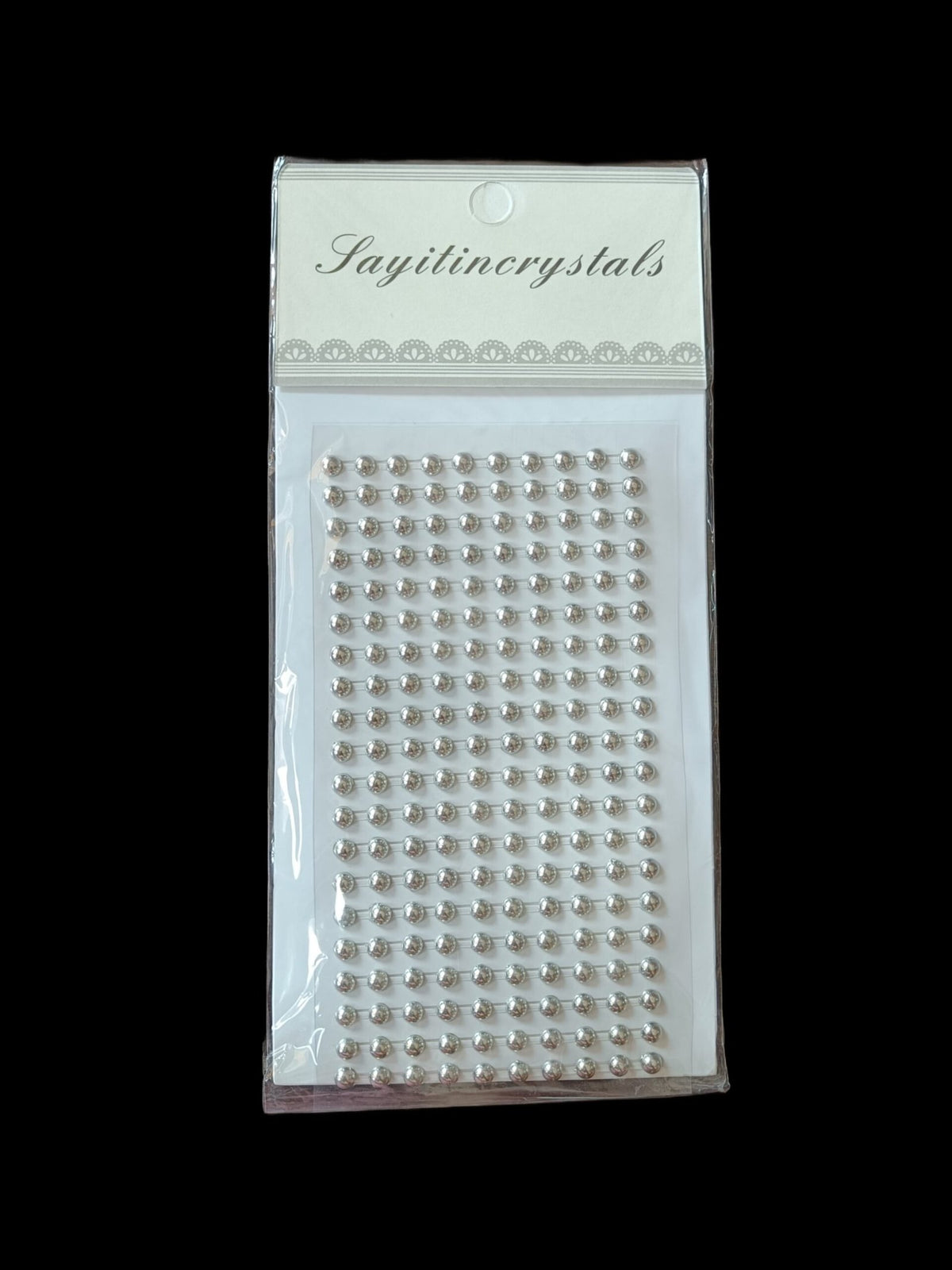 Silver Pearl Sticker (Medium)  - 1pc