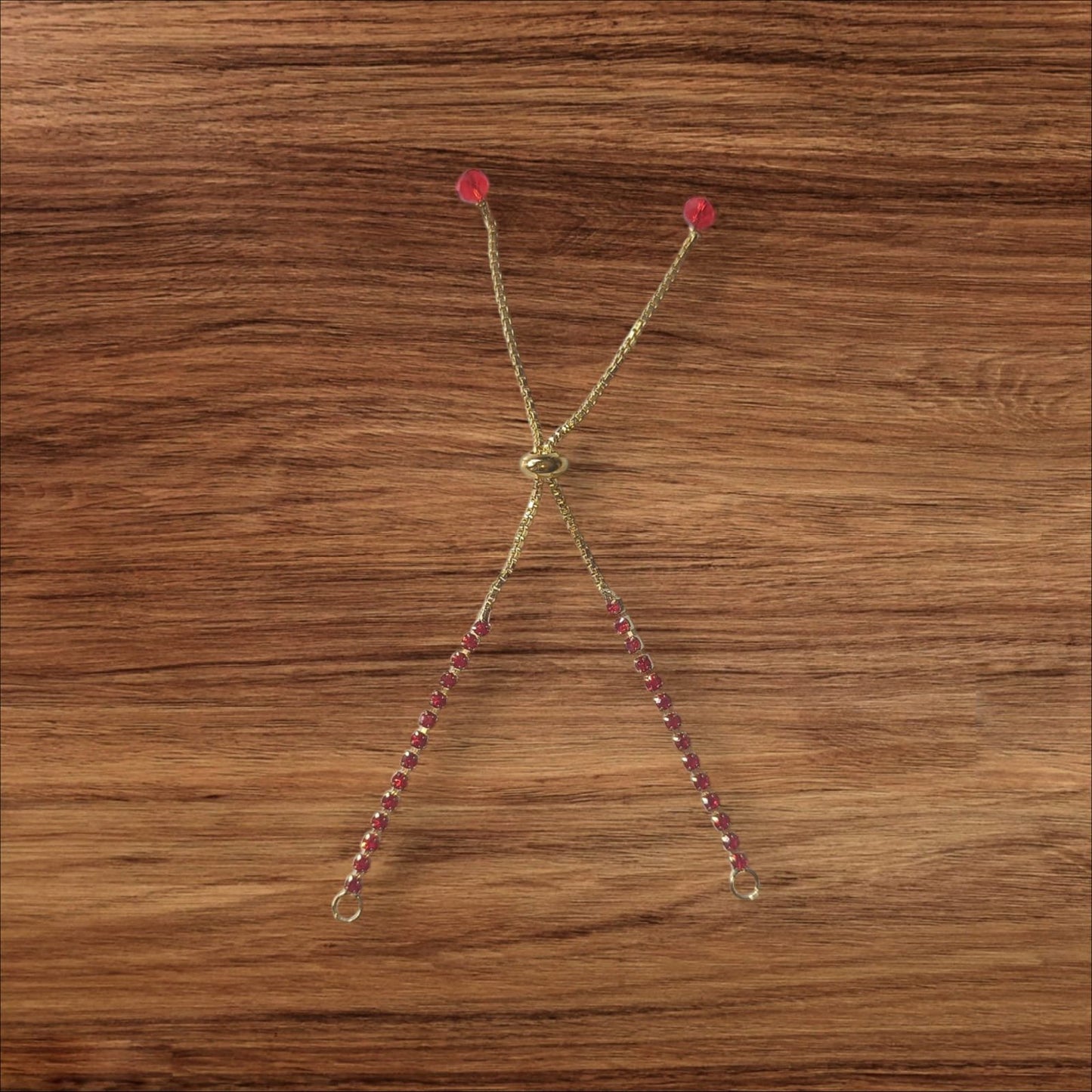 Red Zircon Bracelet Chain - 1pc