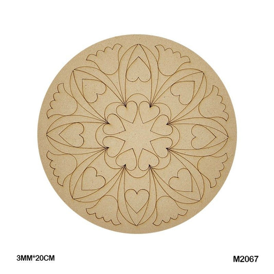 MDF Cutout Mandala Engrave (M2067) – 20CM