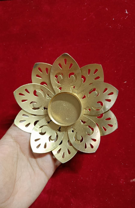 Metal Flower Tea Light Holder (Single Piece)