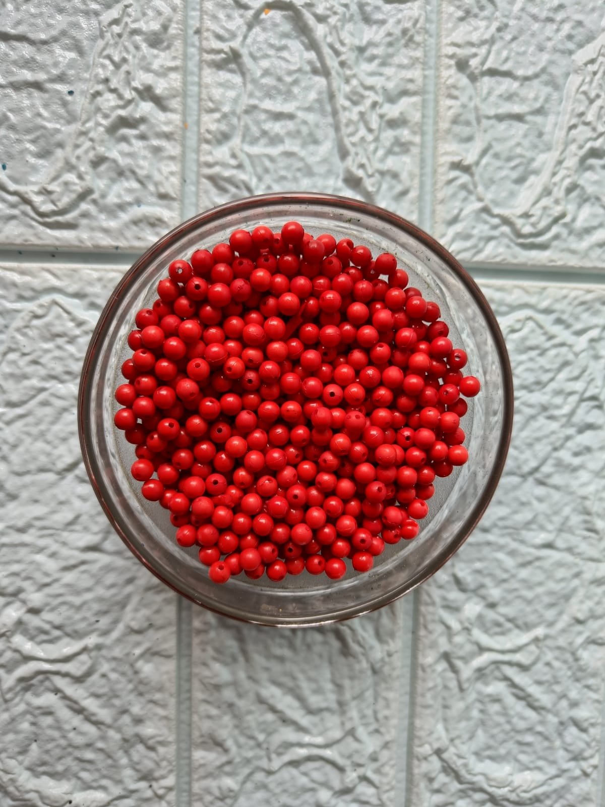 Moti /Pearls /Beads – Red (100gm) – 6mm