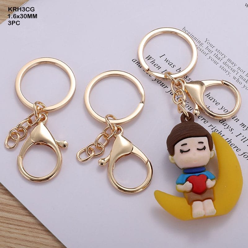Key Ring With Hook KC Gold (KRH3CG) - 1.6*30MM