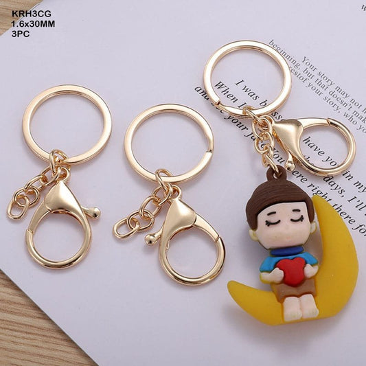 Key Ring With Hook KC Gold (KRH3CG) - 1.6*30MM