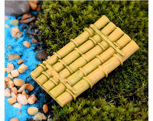 Bamboo Raft Boat Miniature (1480313) - 1pc