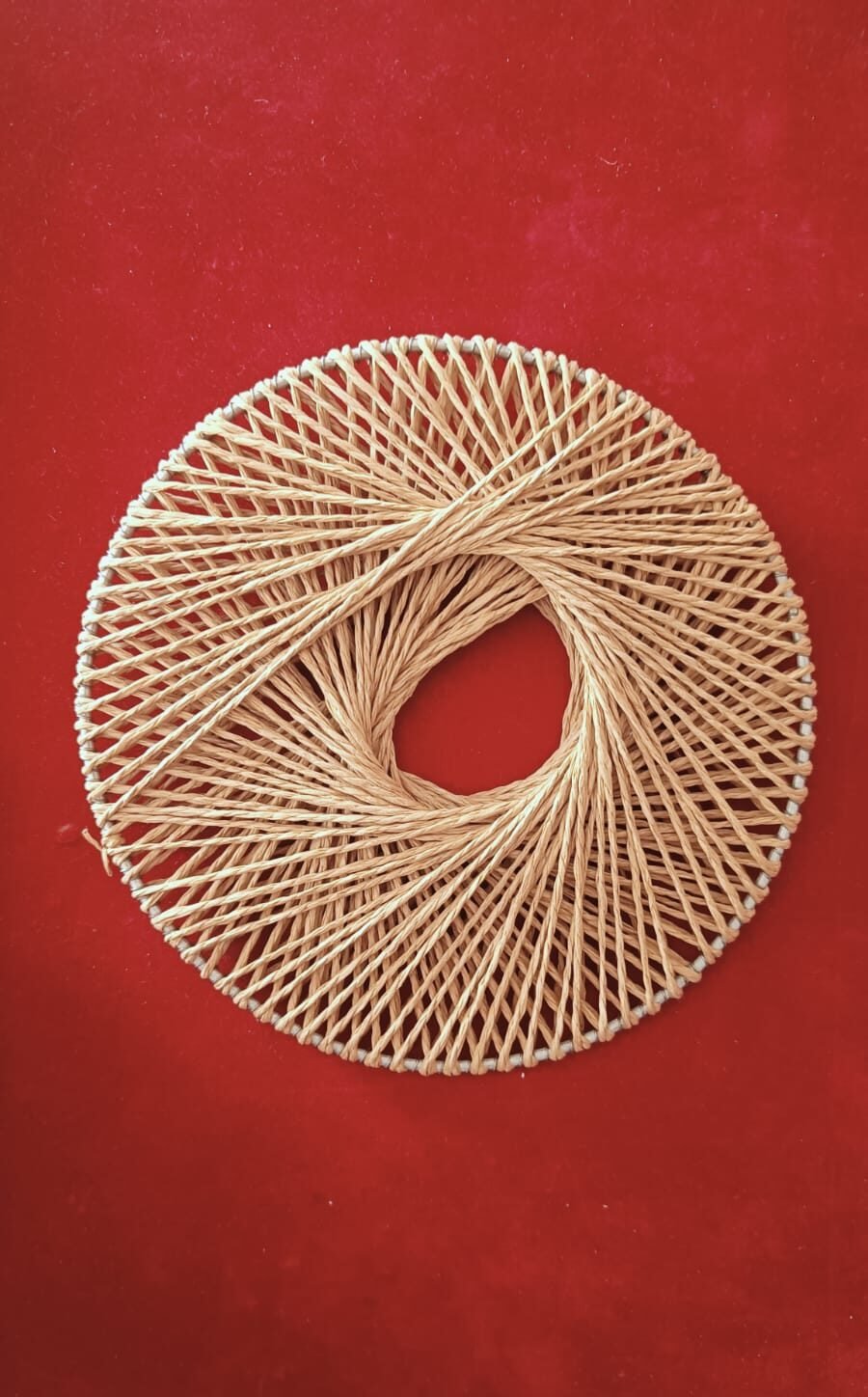 Handmade Thread Wall Hanging Rafiya Ring 8inch – 1pc