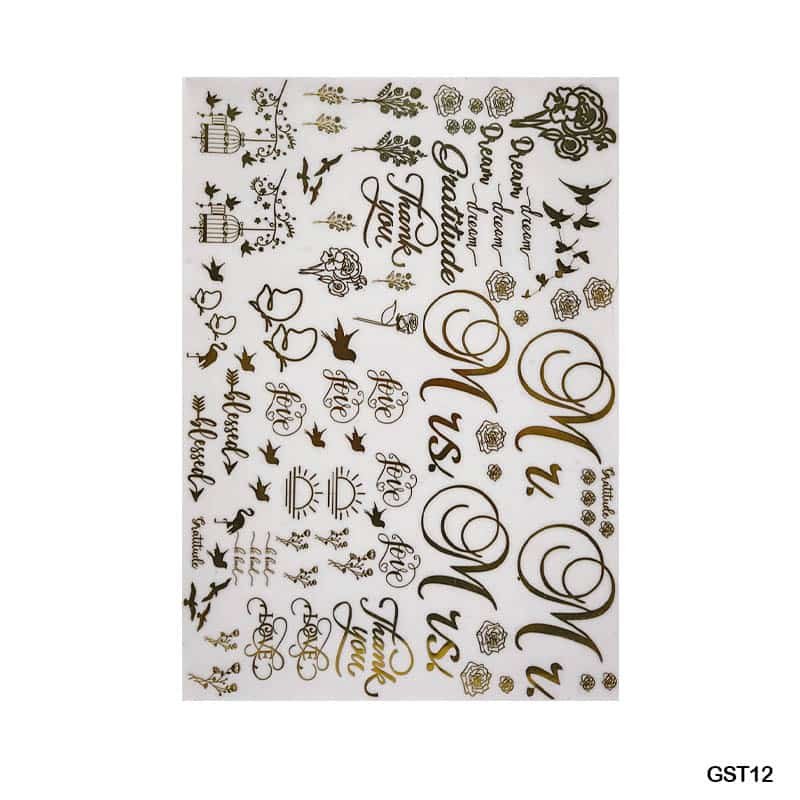 Gold Metal Sticker A4 (GST12)