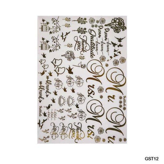 Gold Metal Sticker A4 (GST12)