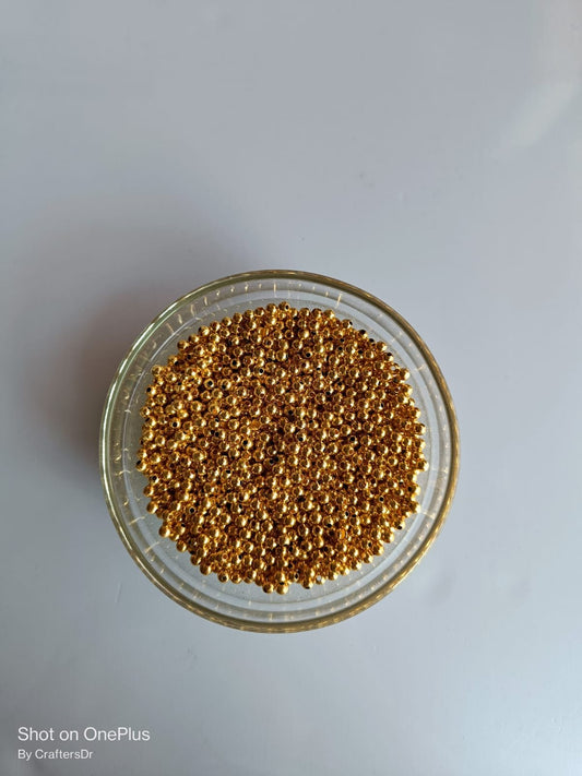 Moti /Pearls /Beads – Golden (100gm) – 4mm
