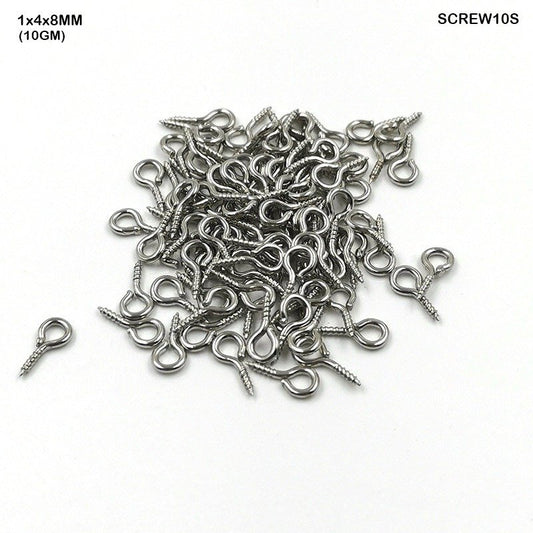 Screw Steel/Eye Hook Silver (SCREW10S) – 10gm