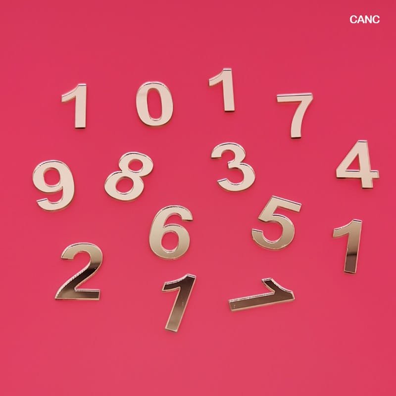 Clock Acrylic Number 1" Copper (CANC)