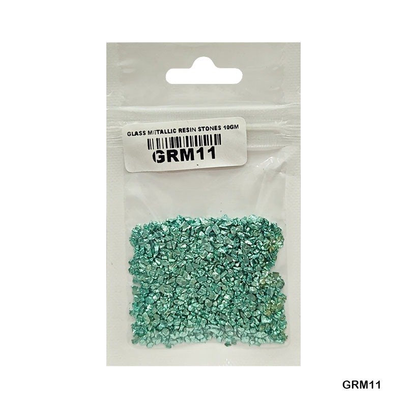 Glass Metallic Resin Stones - 10gm (GRM11)