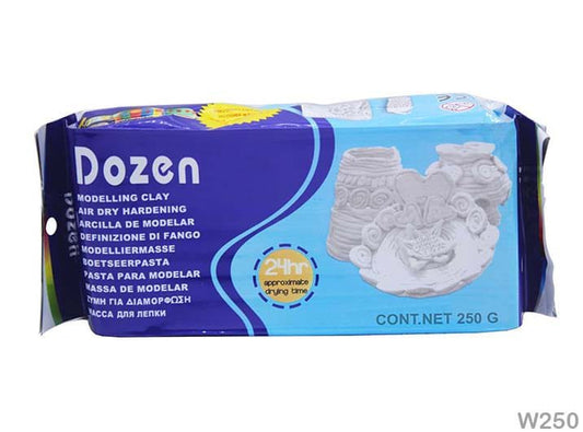Dozen Air Dry Clay White (W250) - 250GM