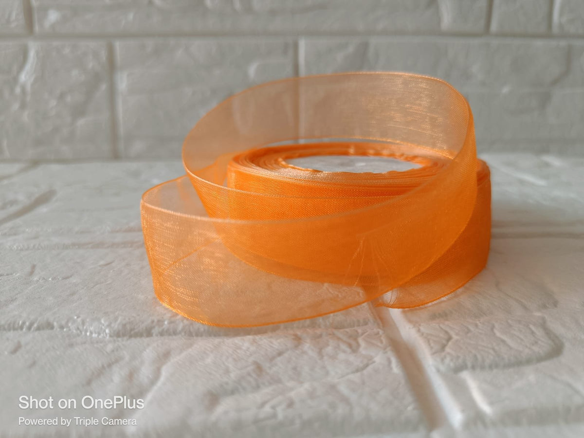 Organza Ribbon 1inch - Orange