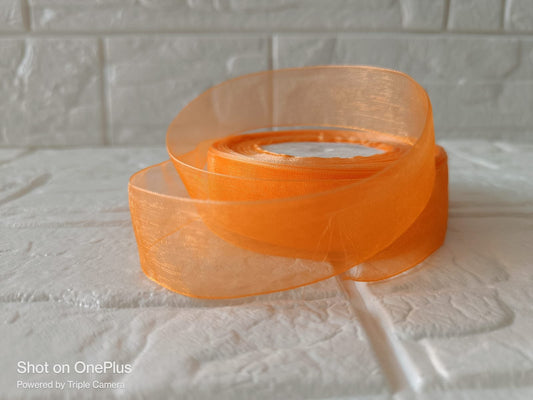 Organza Ribbon 1inch - Orange
