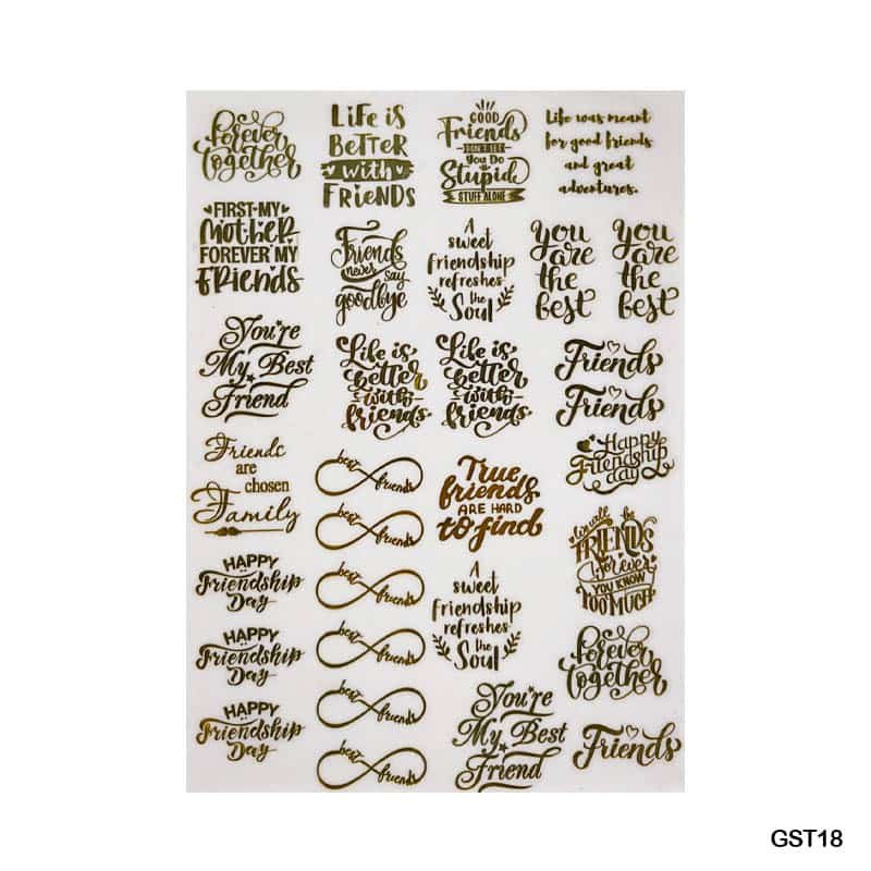 Gold Metal Sticker A4 (GST18)