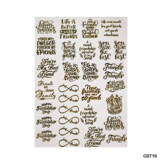 Gold Metal Sticker A4 (GST18)