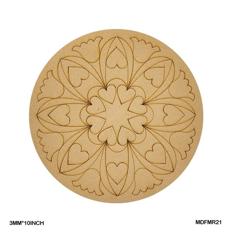 MDF Cutout Mandala Engrave (MDFMR21) - 10inch