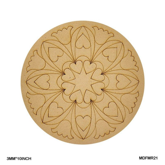 MDF Cutout Mandala Engrave (MDFMR21) - 10inch