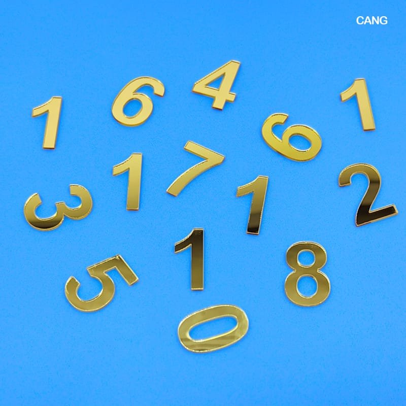 Clock Acrylic Number Gold (CANG)- 1 inch