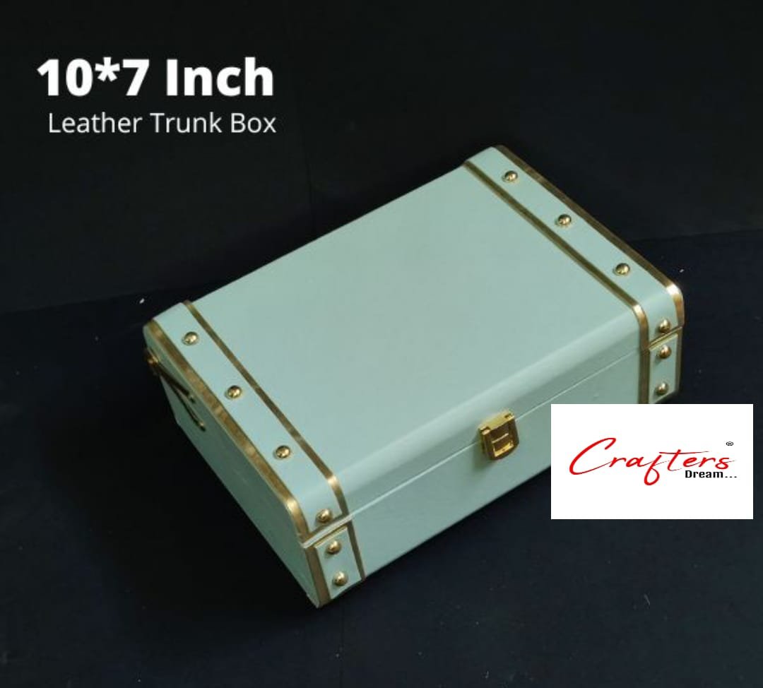 Leather Trunk Box (Mint Green) – 8*6inch