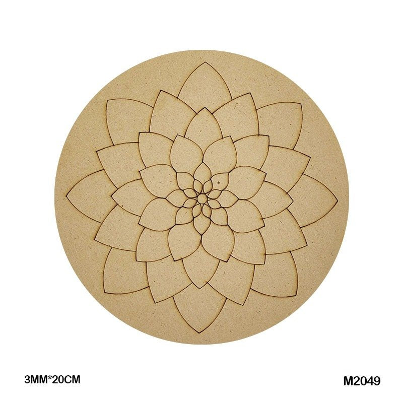 MDF Cutout Mandala Engrave (M2049) – 20CM