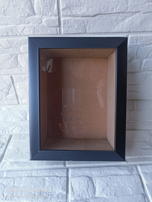 Shadow Box Glass Frame – 10*8 inch (Black)