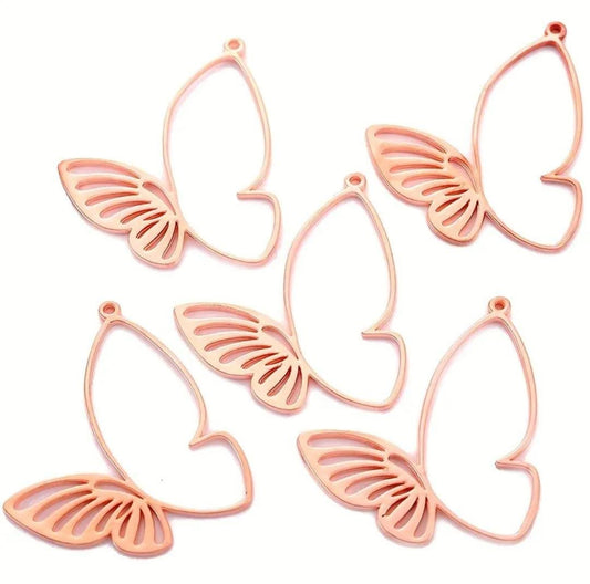 Butterfuly Pendants Rose Gold (JMP27) – 10pc