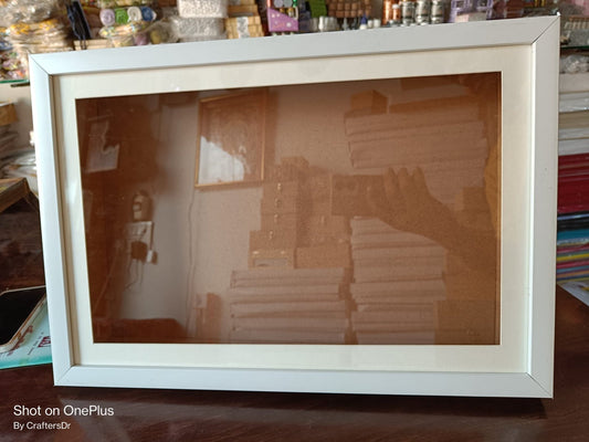 Shadow Box Glass Frame with Mount – 12*18 inch (White)