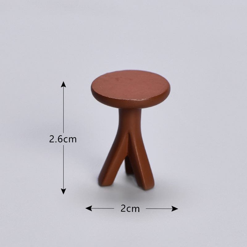 Brown Stool Miniature (1480173) - 1pc