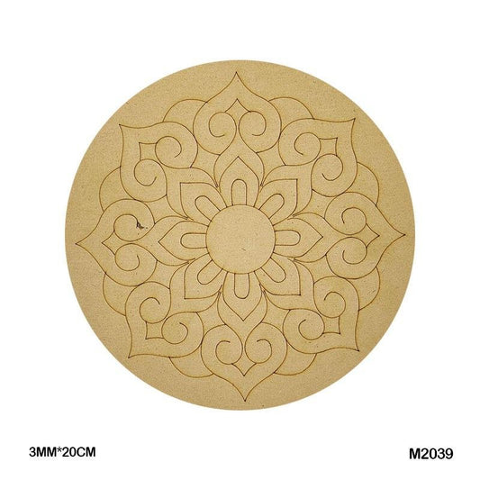 MDF Cutout Mandala Engrave (M2039) – 20CM