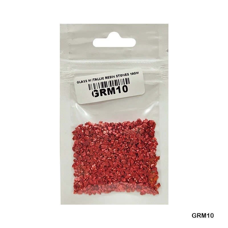 Glass Metallic Resin Stones - 10gm (GRM10)