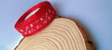 Love Organza Ribbon 1 inch – Red