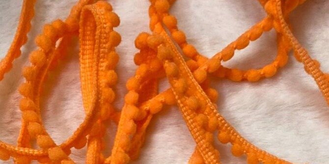 PomPom Lace - 1 mtr - Orange