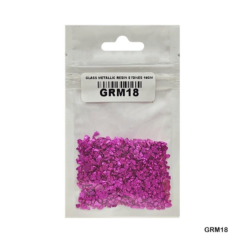 Glass Metallic Resin Stones - 10gm (GRM18)