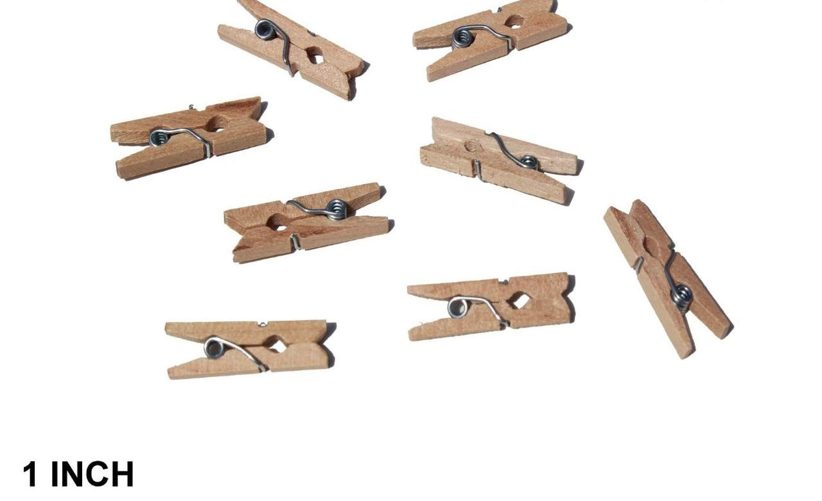 Plain Wooden Clip (1inch) - 100pc